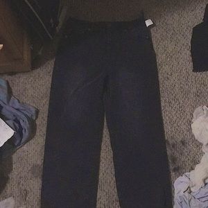 Black high-rise jeans